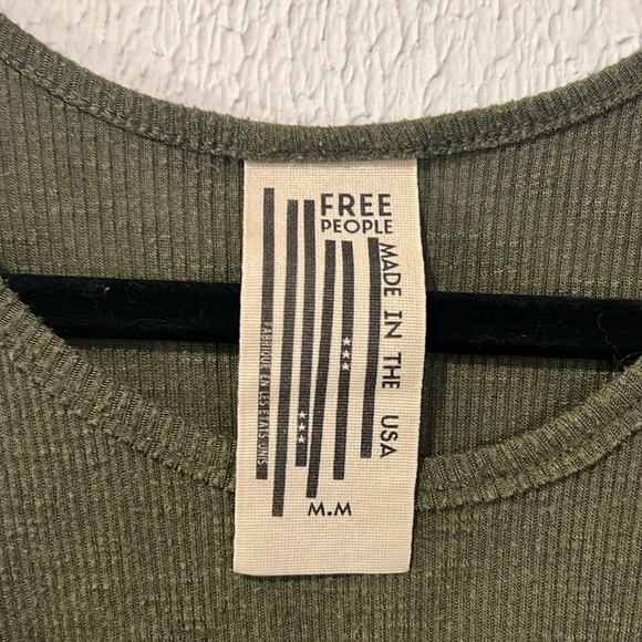 Free People Olive Green Sleeveless Tank Top size medium - Picture 5 of 7
